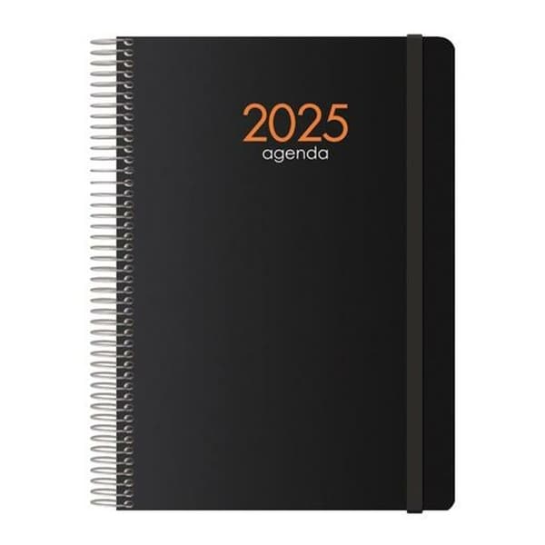 Dagbok SYNCRO DOHE 2024 Svart Quarto 15 x 21 cm Årlig 2025