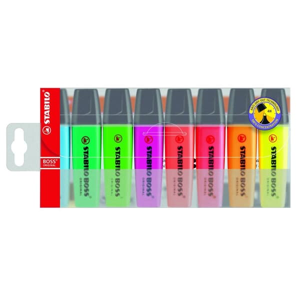 Fluorescerande markörsuppsättning Stabilo Boss Multicolour (5 antal)