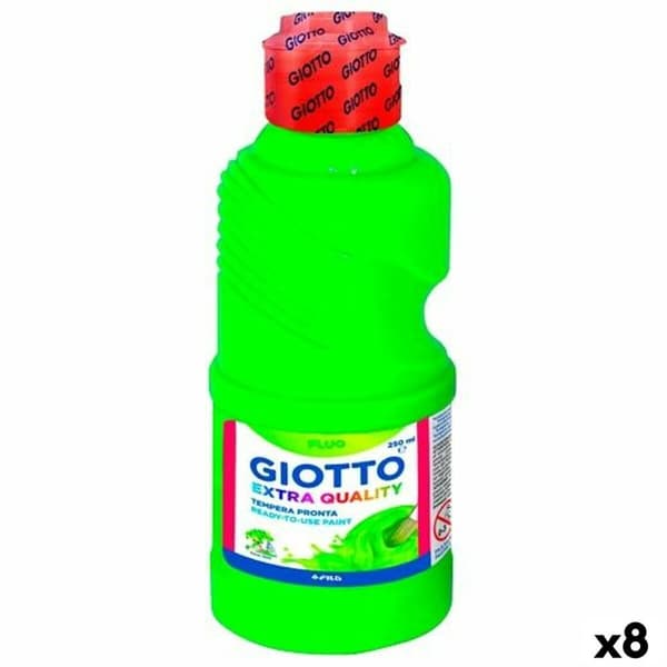 Tempera Giotto Fluo Grønn 250 ml (8 enheter)