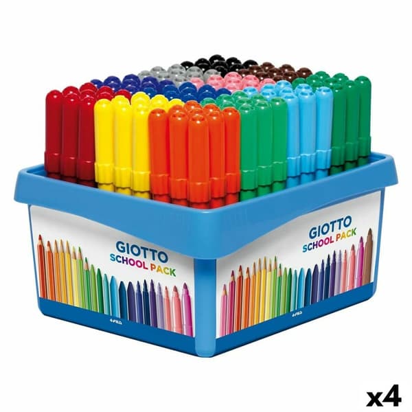 Markør-sett Giotto Turbo Maxi School Flerfarget (4 enheter)