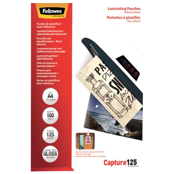 Lamineringslommer Fellowes 5328901 Gennemsigtig A4 (100 enheder)
