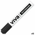 Miniatyrbillede 1 af 3: Whiteboard-pen Molin Viva Sort (12 enheder)