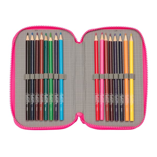 Trippel Pennal LOL Surprise! Divas Blå 12.5 x 19.5 x 5.5 cm (36 Deler)