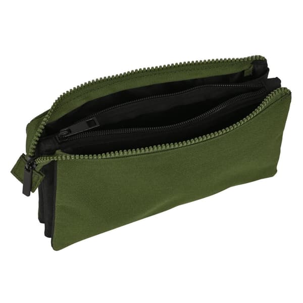 Trippelbag Safta Dark forest Svart Grønn 22 x 12 x 3 cm