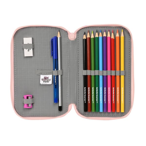 Dobbelt penalhus Na!Na!Na! Surprise Fabulous Pink 12.5 x 19.5 x 4 cm (28 Dele)
