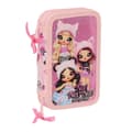 Miniatyrbillede 1 af 5: Dobbelt penalhus Na!Na!Na! Surprise Fabulous Pink 12.5 x 19.5 x 4 cm (28 Dele)