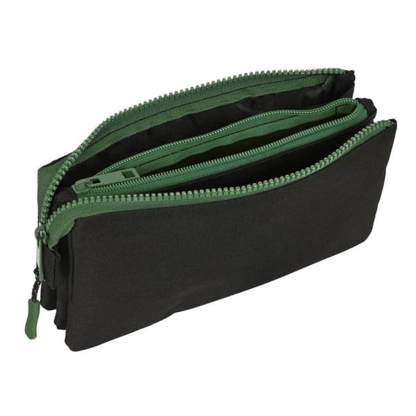 Tredubbel Carry-all Munich Caviar Svart 22 x 12 x 3 cm