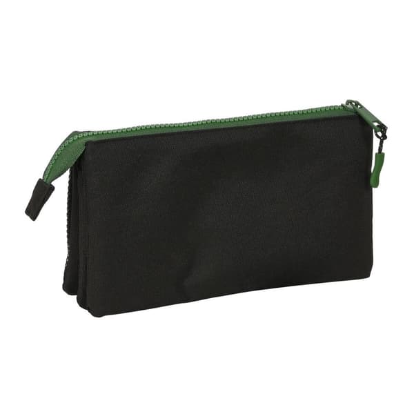 Tredubbel Carry-all Munich Caviar Svart 22 x 12 x 3 cm