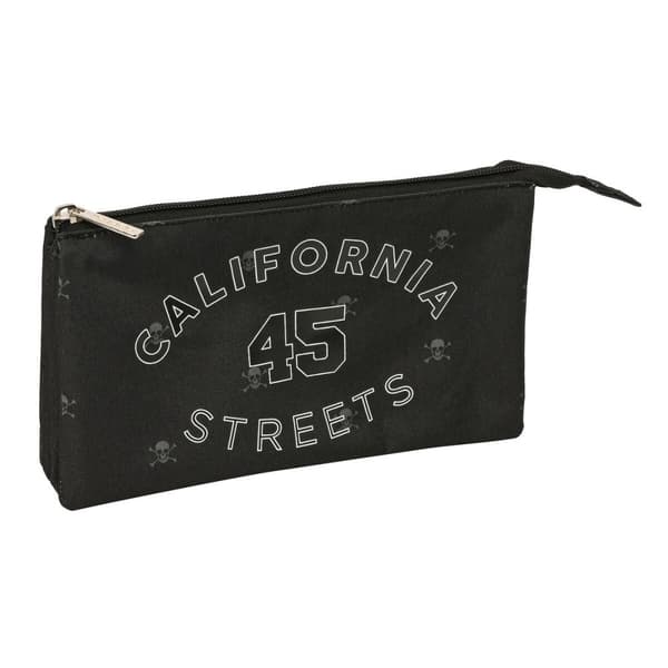 Tredubbel Carry-all Safta California Svart 22 x 12 x 3 cm