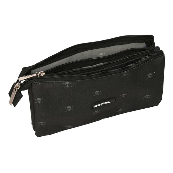 Tredubbel Carry-all Safta California Svart 22 x 12 x 3 cm