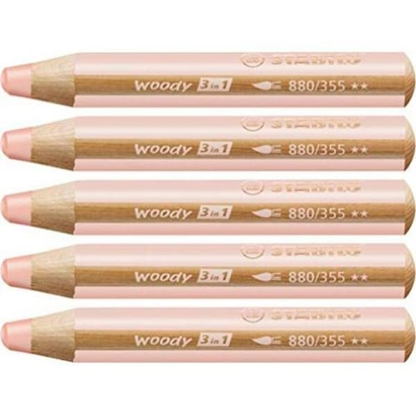 Färgpennor Stabilo Woody Aprikos 3 i 1 (5 antal)