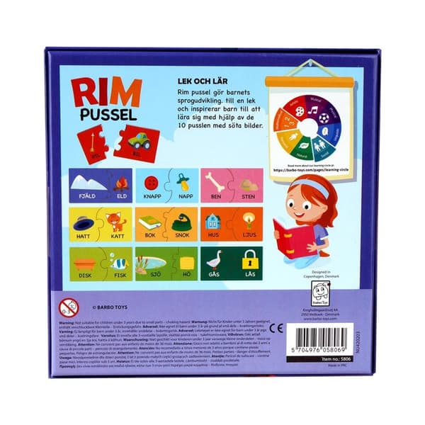 Barbo Toys Barbo Klassisk Pedagog Spel Rim Pussel (SE)
