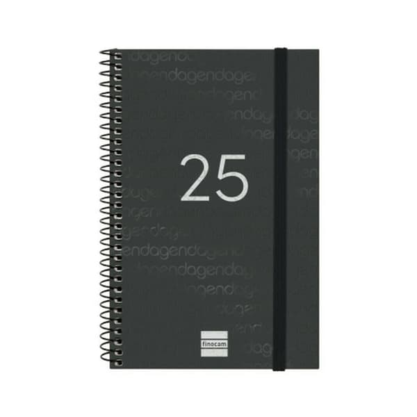 Dagbok Finocam YEAR Svart 11,7 x 18,1 cm 2025