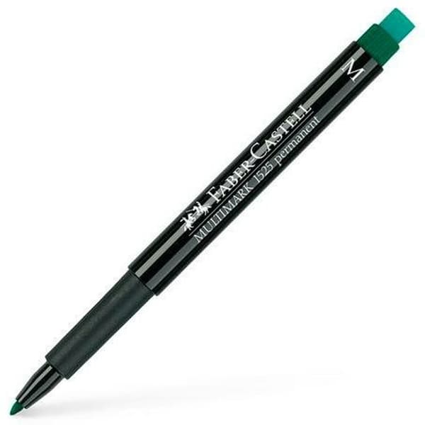 Permanent markør Faber-Castell Multimark 1525 M Grønn (10 enheter)