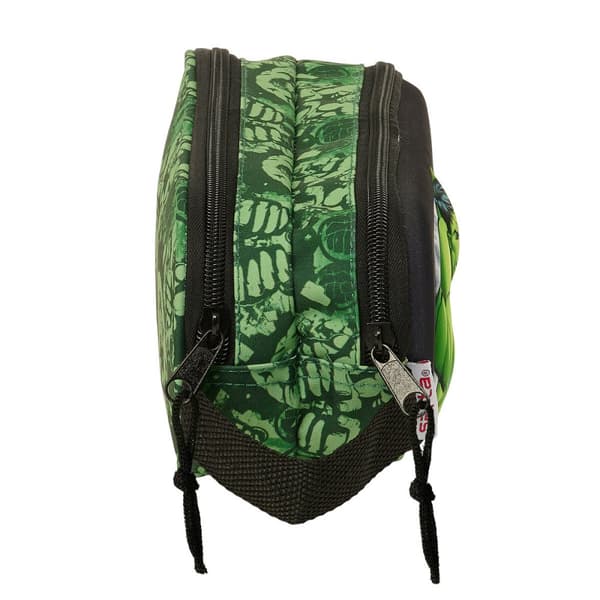 Dobbelt carry-all Hulk Sort Grøn 21 x 8 x 6 cm 3D