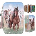 Miniatyrbillede 1 af 2: Miss Melody Tredobbelt penalhus HOOF CLATTER ( 0413121 )