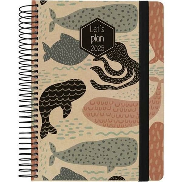 Dagbog Grafoplas Nature Design A5 14,8 x 21 cm Hval 2025