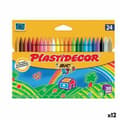Miniatyrbild 1 av 2: Tjocka färgpennor Plastidecor Multicolour (12 antal)