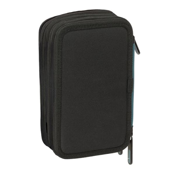 Trippel pennfodral Safta Urban style Blå Grå 12,5 x 19,5 x 5,5 cm 37 Delar
