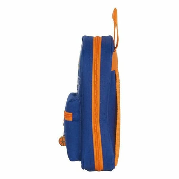 Ryggsekk pennal Valencia Basket Blå Oransje 12 x 23 x 5 cm 33 Deler