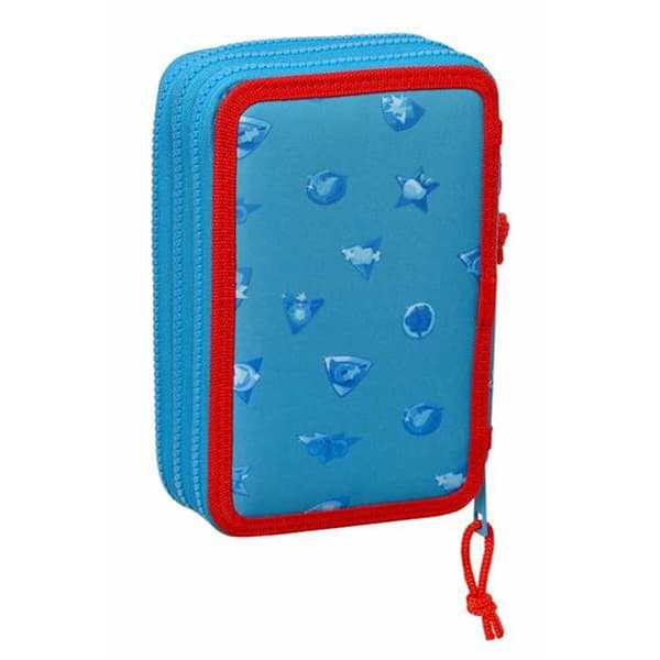 Tredobbelt Penalhus SuperThings Rescue Force Blå 12,5 x 19,5 x 5,5 cm