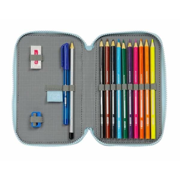 Dobbelt penalhus Glow Lab Cisnes 12,5 x 19,5 x 4 cm Svane