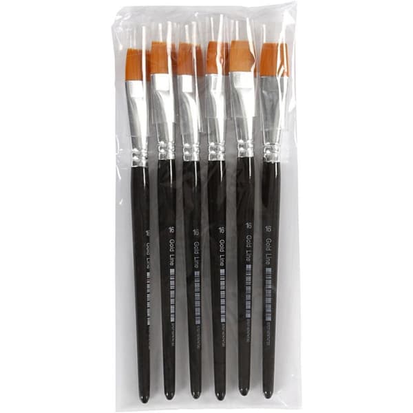 Syntetpensel Gold Line flat nr.16 6/fp