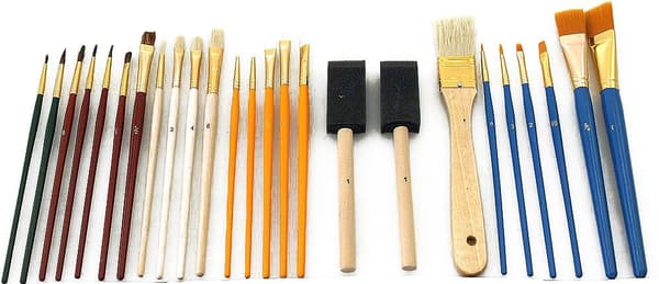 Penselset Artist / Blandade Målarpensel - 25-pack