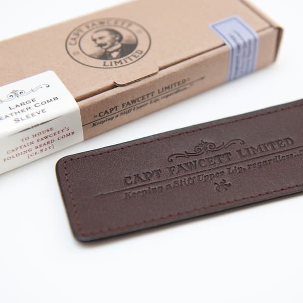 Captain Fawcett Leather Case for Folding Pocket Beard Comb