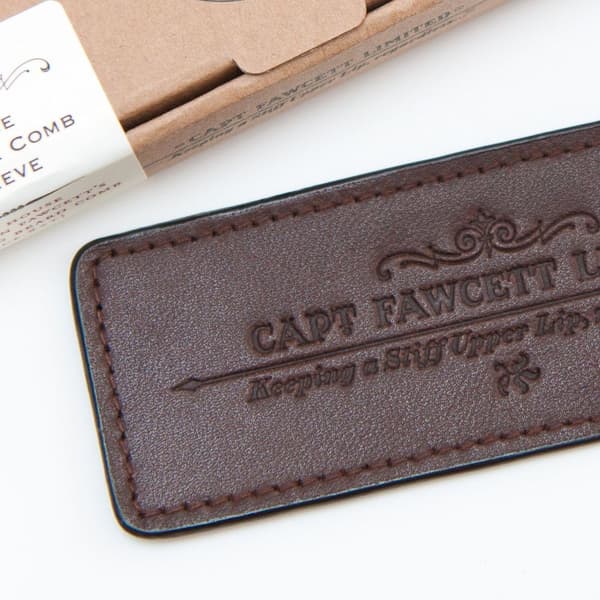 Captain Fawcett Leather Case for Folding Pocket Beard Comb