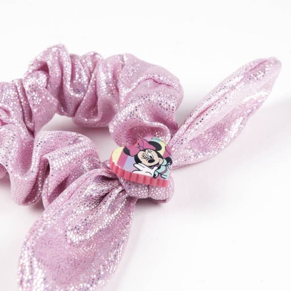 Hårklämmor Disney   Rosa Minnie Mouse Lasso Set (3 Delar)