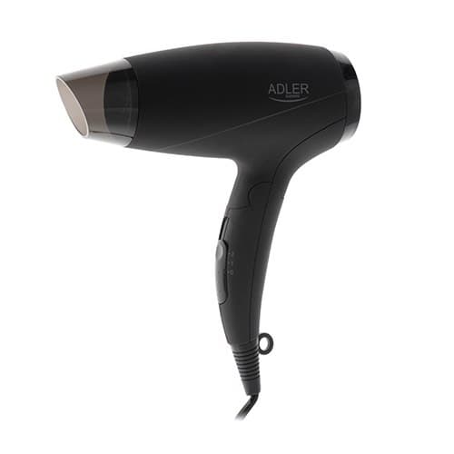 Adler | Hårtørrer | AD 2266 | 1200 W | Antal temperaturindstillinger 2 | Sort Sort