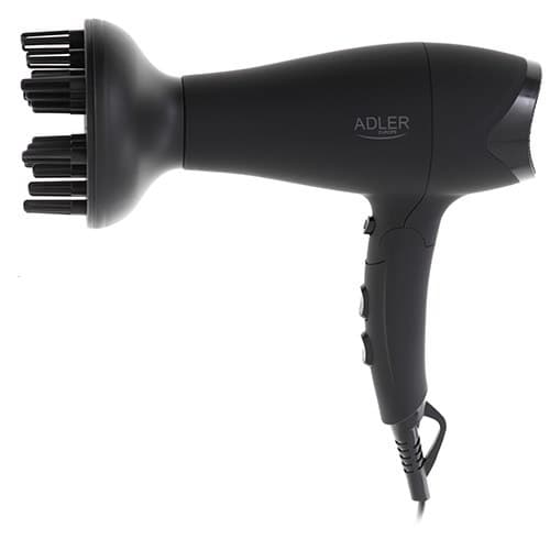 Adler | Hårtørrer | AD 2267 | 2100 W | Antal temperaturindstillinger 3 | Diffusermundstykke | Sort