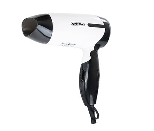 Mesko | Hårtørrer | MS 2262 | 1000W | Antal temperaturindstillinger 2 | Sort hvid Sort, Krom