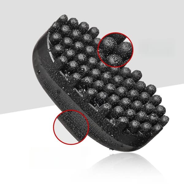 INF Ergonomisk sort gummimassasjerengjøringsbørste
