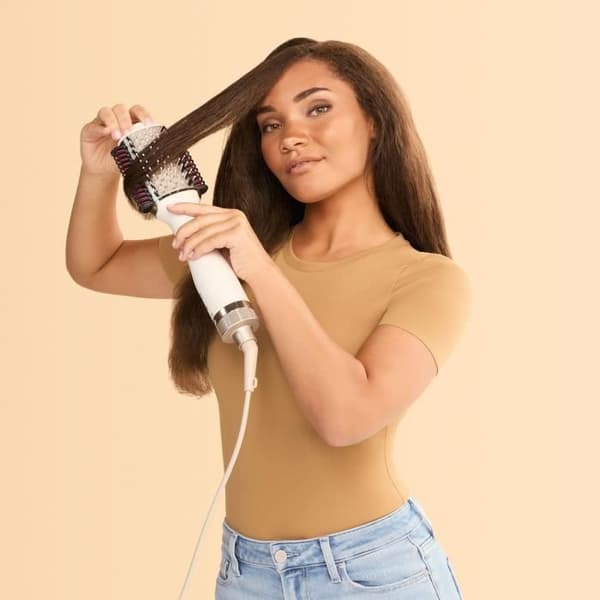 Shark Styling Brush Shark SmoothStyle Hot Brush and Straightening Comb Vit Silver
