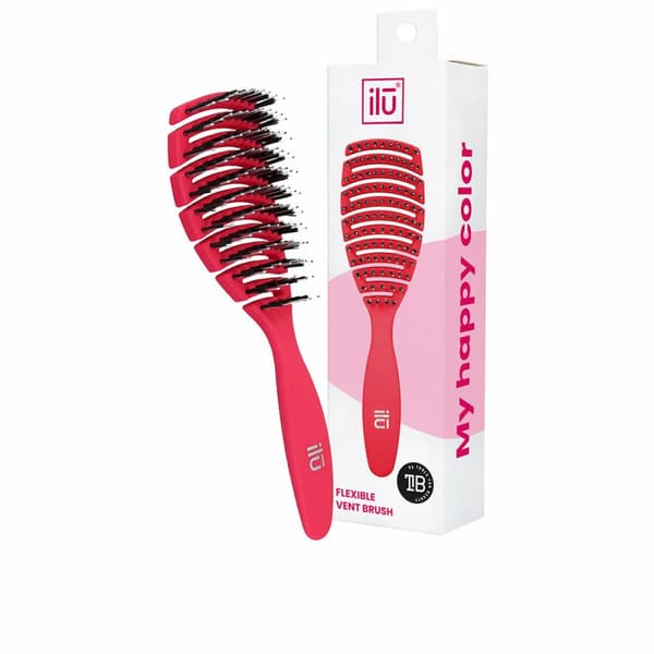 Børste til Glatning af Håret Ilū Flexible Vent Pink Rose