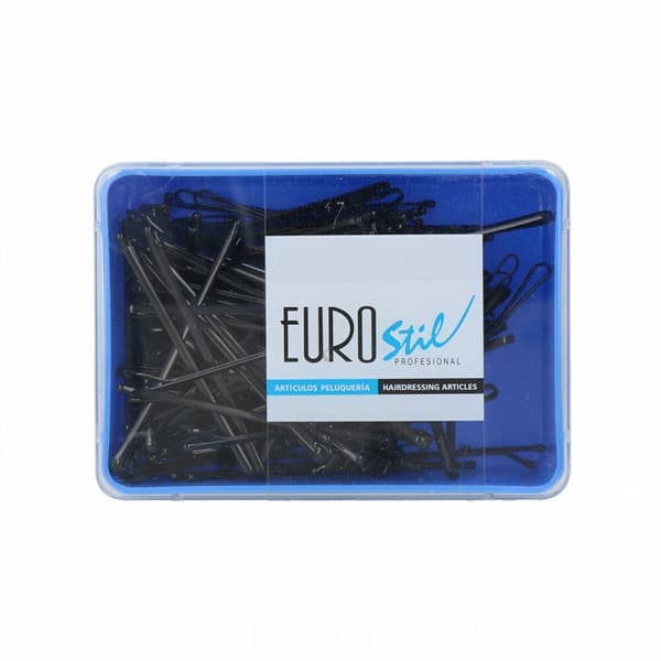 Hårklämmor Eurostil Clips Negro 70 mm