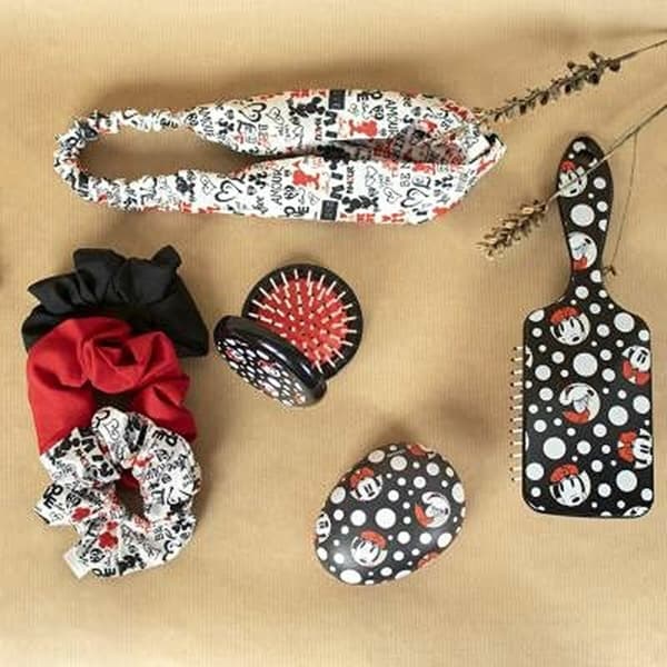 Utredningsborste Disney Svart Minnie Mouse 7 x 9 x 4 cm