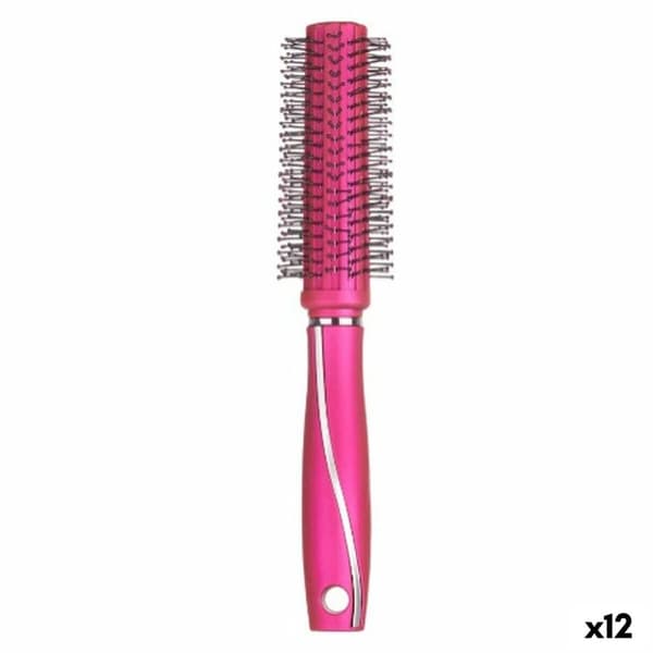 Rund borste Berilo 354 Fuchsia Silikon Plast (12 antal)