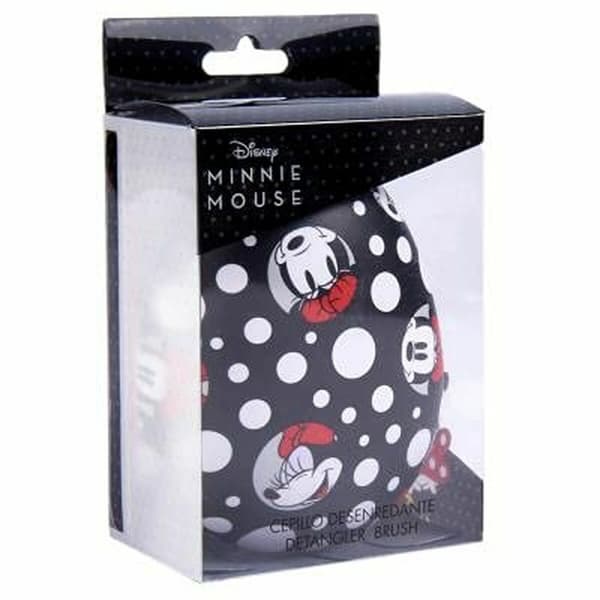 Børste til Glatning af Håret Disney Sort Minnie Mouse 7 x 9 x 4 cm