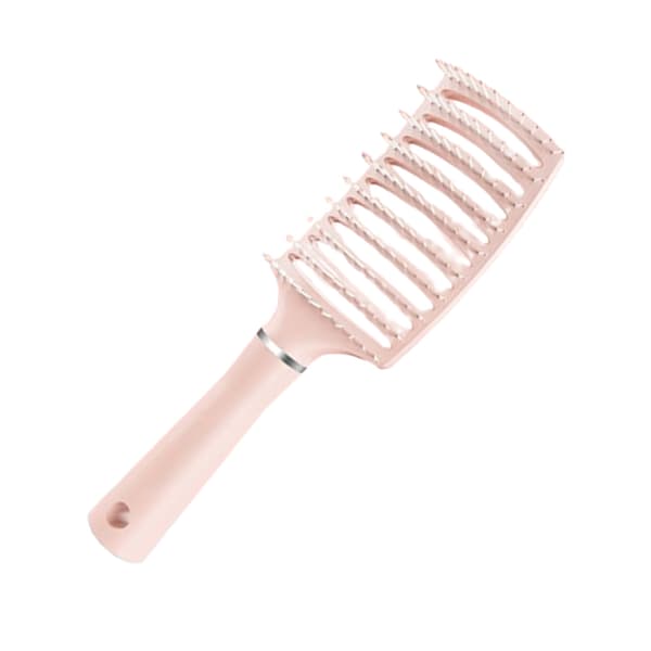 INF Stor böjd rosa hårborste för hår 0