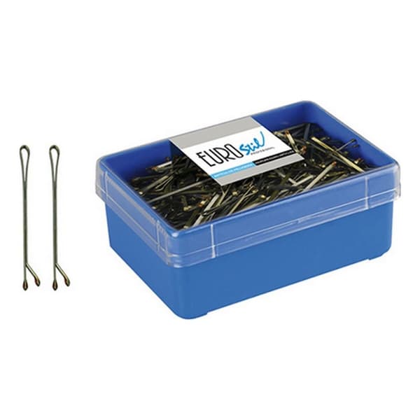 Hårklämmor Eurostil 300 Clips 50 mm Brons (300 pcs)