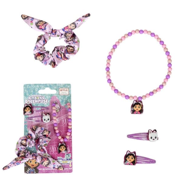 Hair accessories Gabby's Dollhouse 4 Delar Rosa
