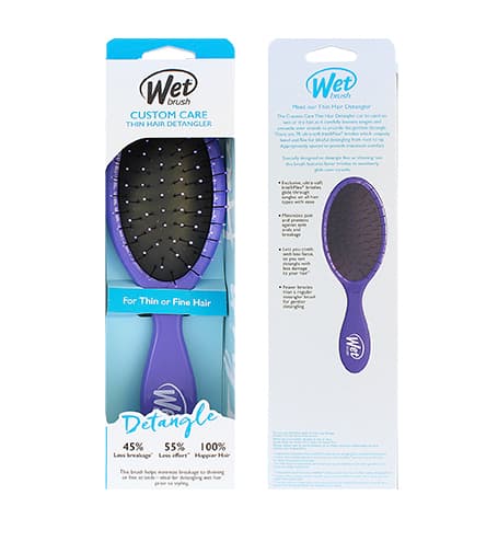 Wet Brush Custom Care Thin Hair Detangler hair brush Purple