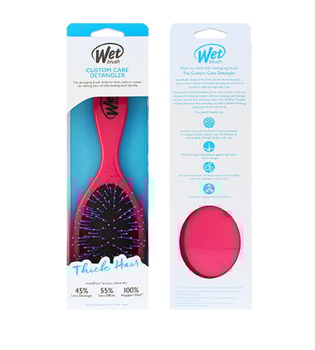 Wet Brush Custom Care Thick Hair Detangler hair brush Pink