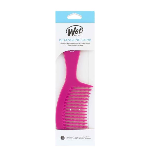 Wet Brush Detangling Comb Rosa hårkam