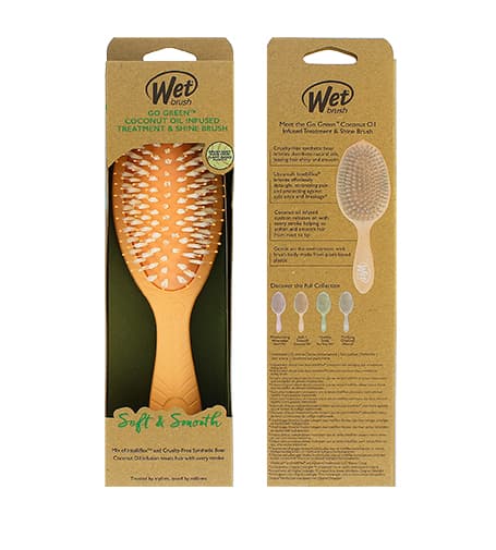 Wet Brush Go Green Treatment & Shine Brush Coconut hair brush