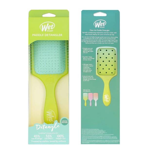 Wet Brush Paddle Detangler Feel Good Ombre - Grön/Blå