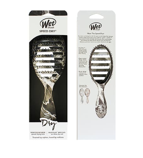 Wet Brush Speed Dry Metallic Marble hair brush Onyx